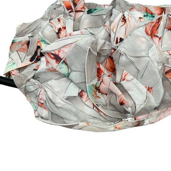 Ports 1961 100%‎ Silk Abstract Multicolor Floral Sleeveless Dress Size 44 Italy - Picture 7 of 14